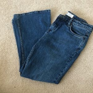 SOLD Free people cropped flare denim jeans NWOT